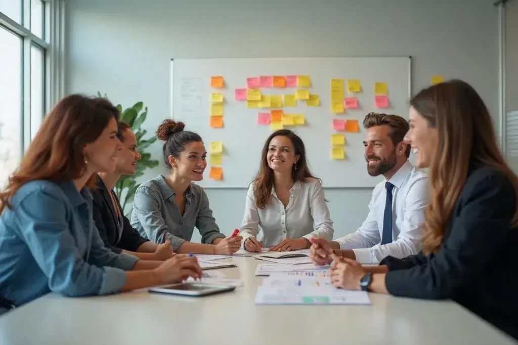 Équipe en atelier collaboratif sur les évolutions produit