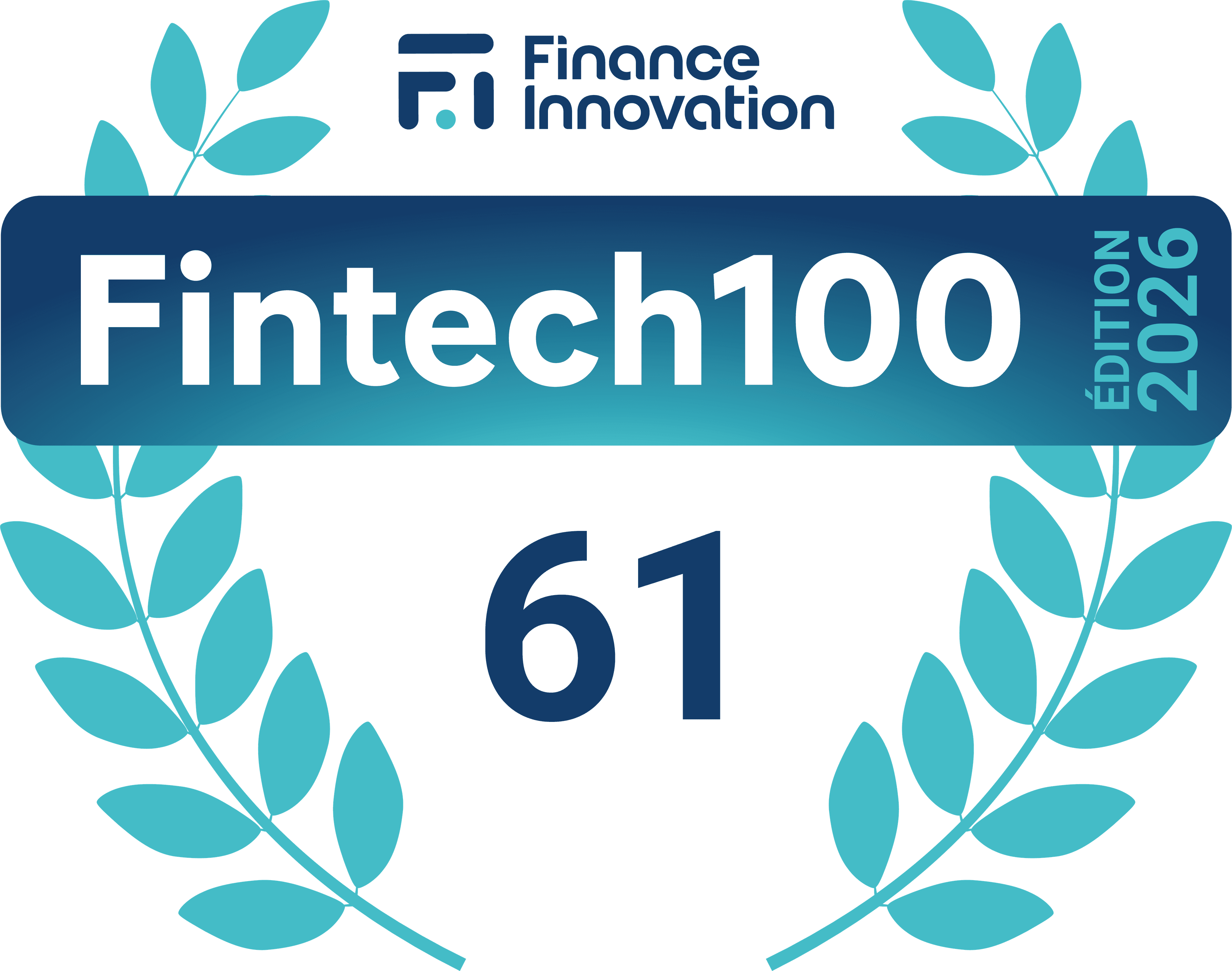 Fintech100 — Classé 61e, Édition 2026