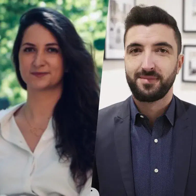 Portrait de Chloé Saugnier et Julien Blondel, fondateurs d'Optirisk, clients Lya