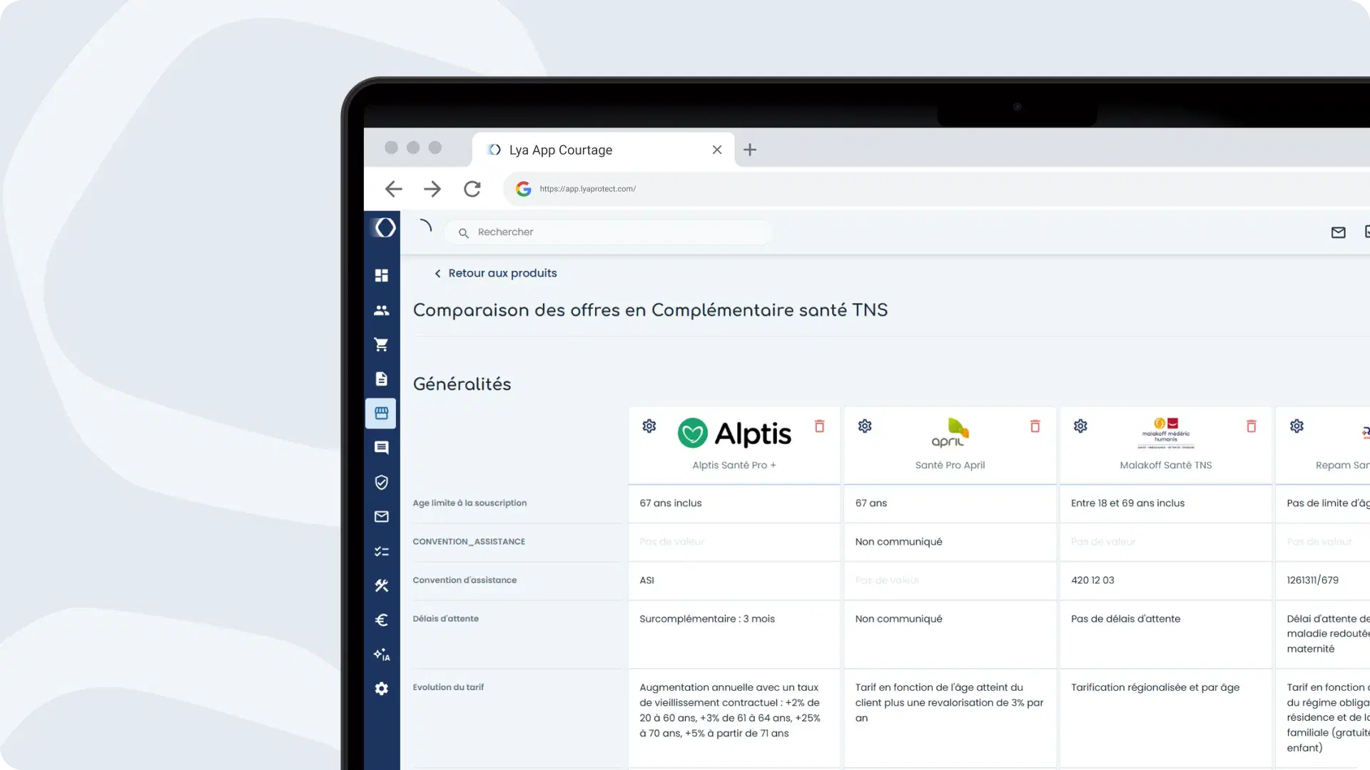 Marketplace assurance multi-compagnies - Comparateur devis en temps réel