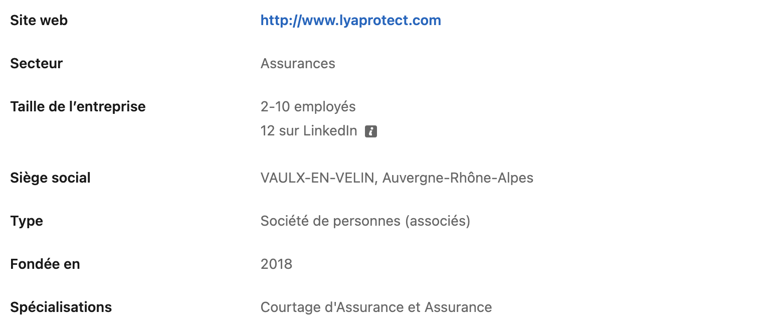 page linkedin, remplir toutes les informations utiles