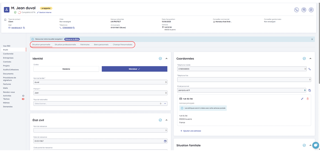 nouvelle version Lya Courtage