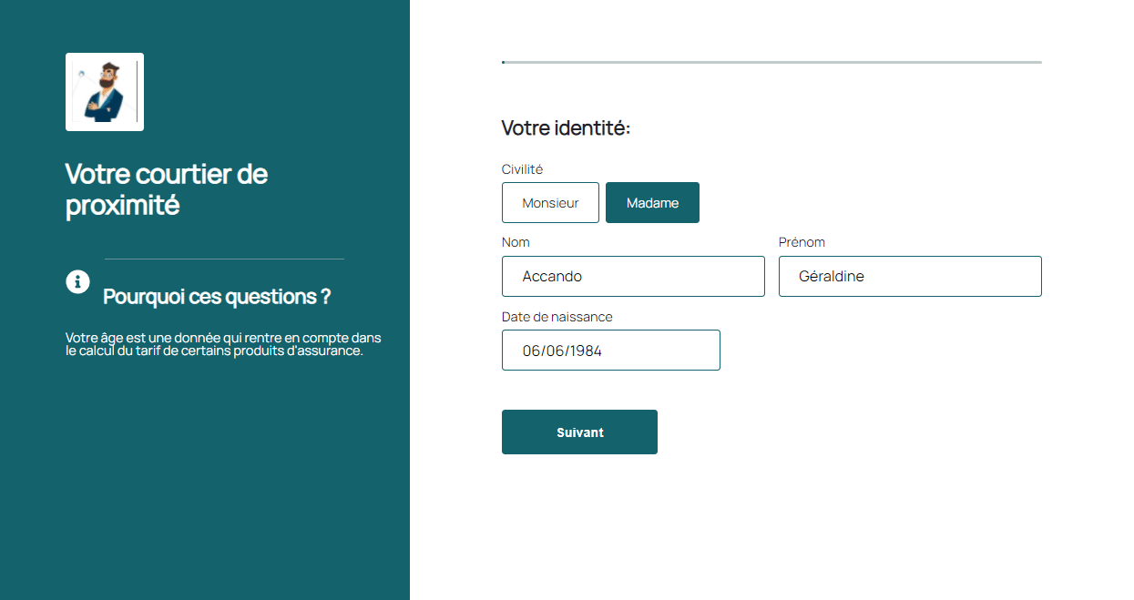 envoyer un formulaire grand public lya courtage