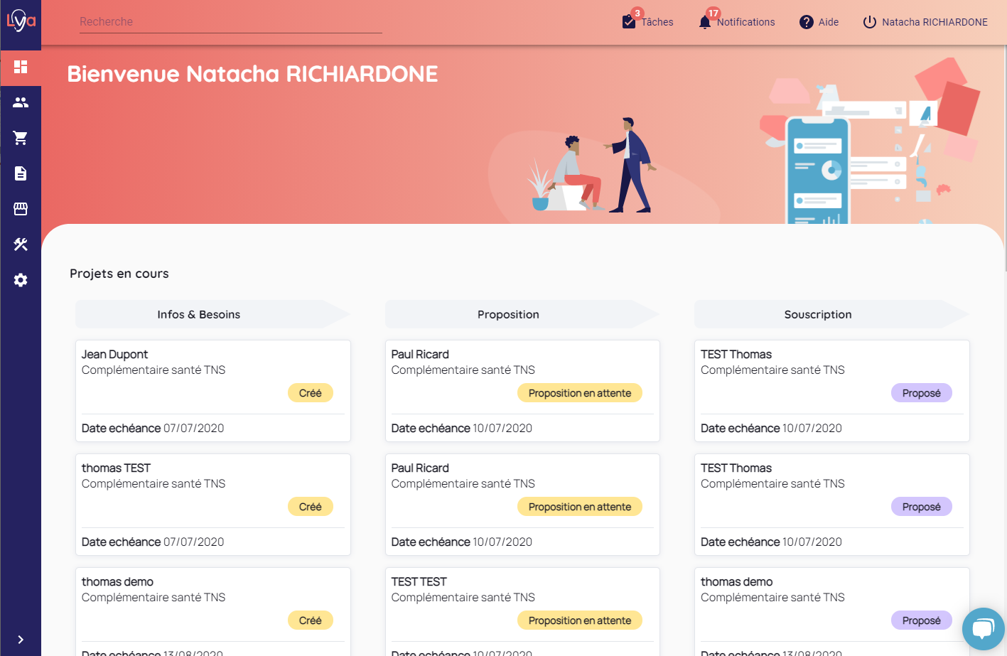 CRM courtier en assurance Lya Courtage