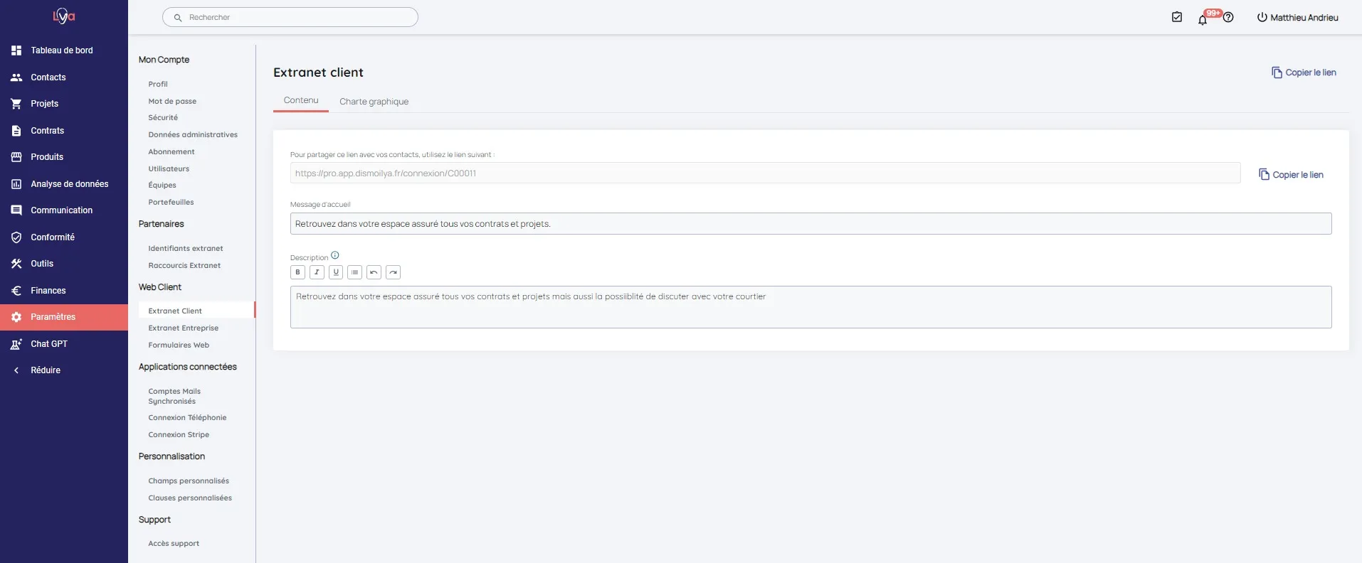 personnalisation espace client dans lya courtage personnalisation espace client dans lya courtage